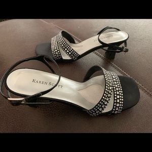 NWOT Karen Scott Formals Black Blingy Heels Size 6